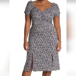 Melrose and Market Sweetheart Floral Knit Midi Dress